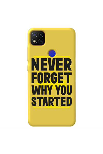 Other Xiaomi Redmi 9c Never Forget Yellow Colored Silicone TPU Θήκη