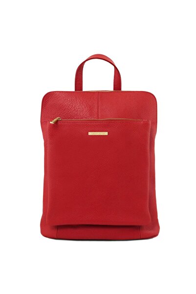 tuscany Leather Rucsac de damă din piele - TL141682 - Roșu Ruj