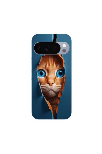 Other Google Pixel 10 Pro Cat Blue Eyes Transparent Silicone TPU Θήκη
