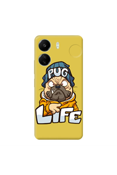 Other Xiaomi Redmi 13C Pug Life 2 Yellow Colored Silicone TPU Θήκη