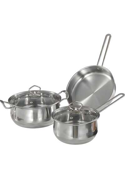 Beauenty 5 Pcs Stainless Steel Cookware Set, Saucepan, Fry Pan, Milk Pan, Erg...