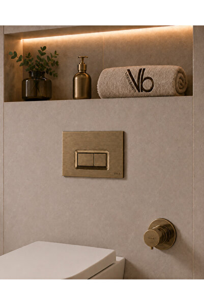 vb vitrinbanyo Vitra Antik Gold Gömme Rezervuar Seti Antik Gold Taharet Muslu...