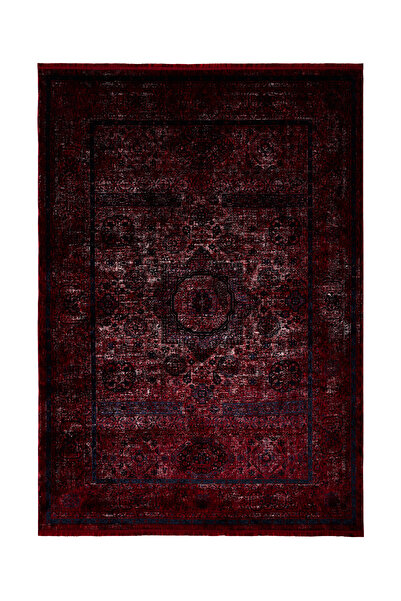 ALA RUGS Afgan Bordo Makine Dokuma Vintage Salon Oturma Odası Halısı