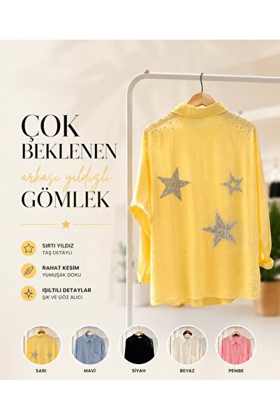 ballı butik Yıldız detaylı gömlek