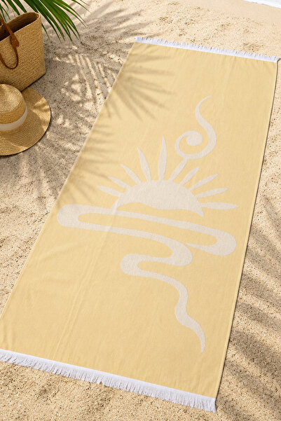Daylife Patterned Peshtemal Beach Towel - 80% Cotton, 70X150 cm - Quick-Dryin...