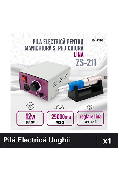 NAİLS Pilă Electrică Profesională Manichiură Pedichiură ZS-211 12W 25000RPM