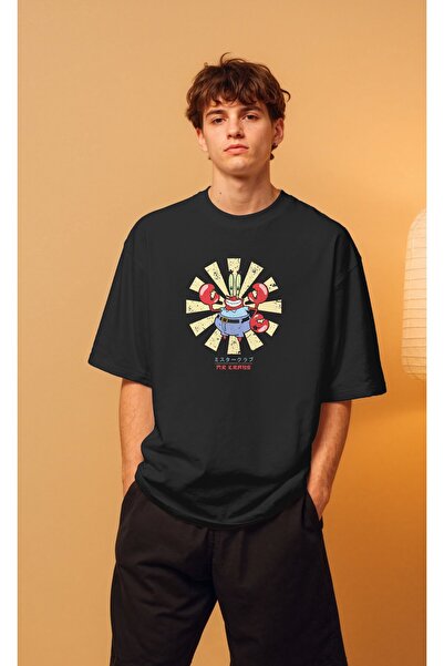 buzagi tasarım ürünleri Mr Krabs Spongebob Squarepants Unisex Oversize T-Shirt