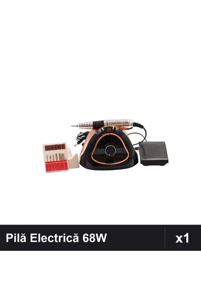 NAİLS Pilă Electrică Manichiură Pedichiură M15, 68W, 45000 RPM, Black