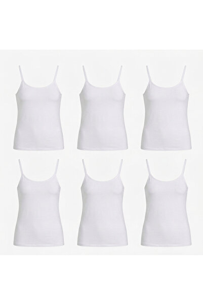 Dagi 5007Kc 6 Pack Thin Strap Adjustable Combed Cotton Women's Undershirt Set...