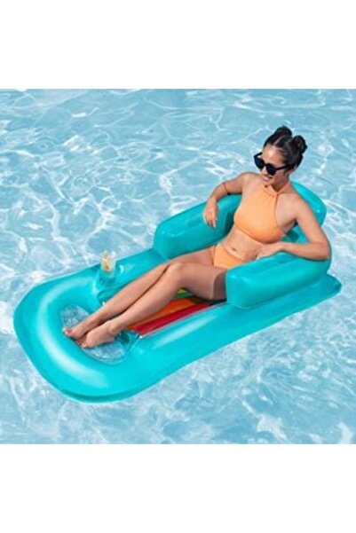 BESTWAY Saltea gonflabilă turcoaz cu spătar 161 x 84 cm