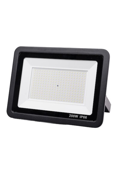 Jortan Proiector LED Ultra Subțire de 200W, Lumină Rece 6500K, Negru, 22680 L...