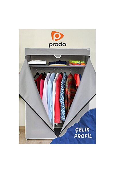 Empressco Basic Çelik Profilli Portatif Bez Dolap Gri