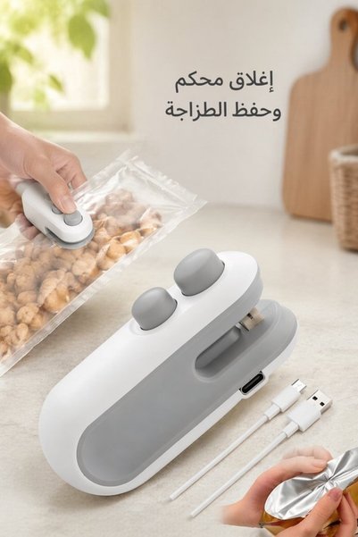 Generic جهاز لحام حراري بلاستيكي محمول صغير مع قاطع أكياس، مغناطيسي، قابل لإع...