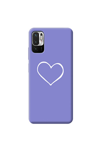 Other Xiaomi Redmi Note 10 Pro 5G White heart Purple Colored Silicone TPU Θήκη
