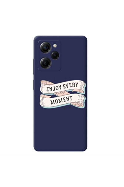Other Xiaomi Poco X5 Pro Enjoy Every Moment 2 Dark blue Colored Silicone TPU ...