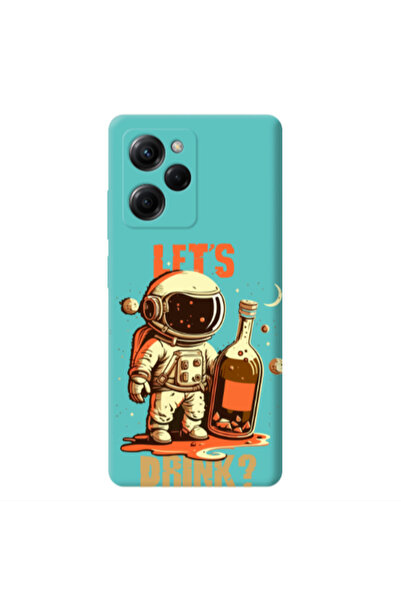 Other Xiaomi Poco X5 Pro Lets drink Turquoise Colored Silicone TPU Θήκη