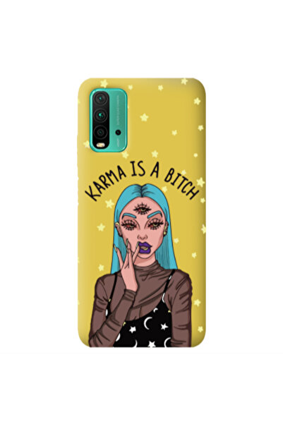 Other Xiaomi Poco M3 Karma is a bitch Yellow Colored Silicone TPU Θήκη
