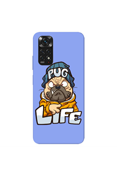 Other Xiaomi Redmi Note 11 4G Pug Life 2 Light Purple Colored Silicone TPU Θήκη