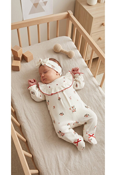 Mini Ropa Kokina embroidered organic baby girl romper
