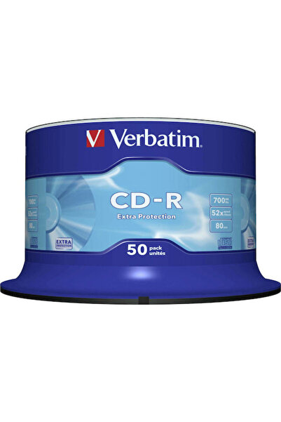 Verbatim Εγγράψιμο CD-R 52x 700MB Κουτί 50 τεμαχίων 50 τεμάχια Κωδικός: 43351