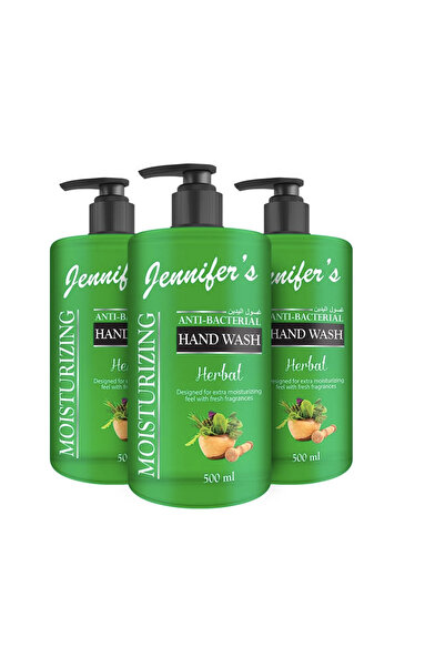 Jennifer's Herbal Anti-Bacterial Hand Wash 500ML (Pack of 3) - Extra Moisturi...
