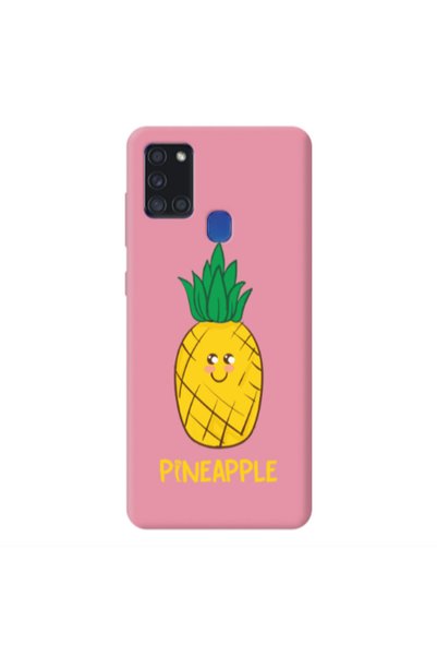 Other Samsung A21S Pineapple Pink Colored Silicone TPU Θήκη