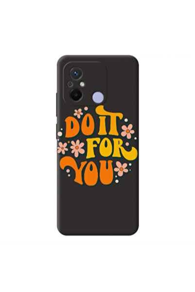 Other Xiaomi Redmi 12C Do it For You Black Colored Silicone TPU Θήκη