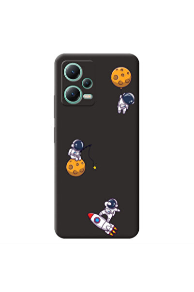 Other Xiaomi Redmi Note 12 Pro 5G Cute astronauts Black Colored Silicone TPU ...