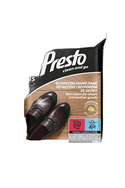 Presto Servetele umede pentru curatarea incaltamintei si produselor din piele...