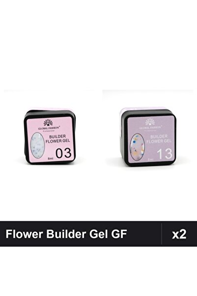 global fashion Set 2 Flower Builder Gel 8ml Nr.03 Nr.13 Constructie Unghii UV