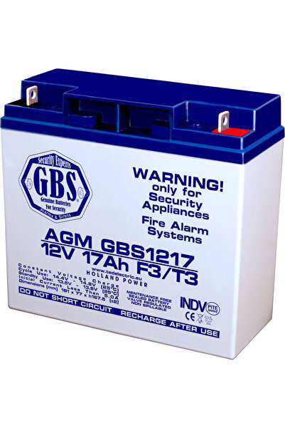 TED Acumulator AGM VRLA 12V 17Ah plumb acid 181x76x167mm terminal T3 GBS1217T...