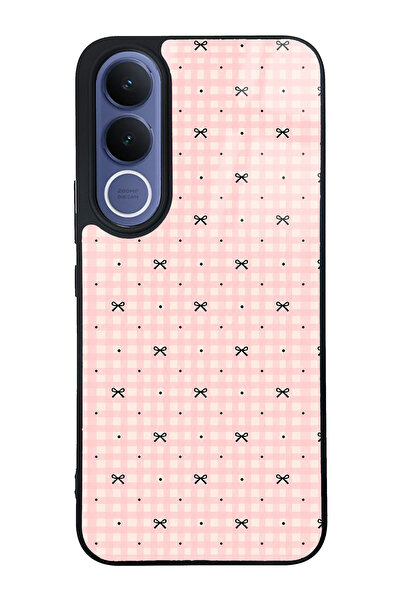 Spoyi Vivo V70 FE Pink Coquette Pattern Tasarımlı Glossy Telefon Kılıfı