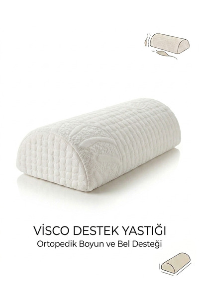 visco sleep Çok Amaçlı Visco Destek Yastığı D Tipi Yastık Viskon Kılıflı