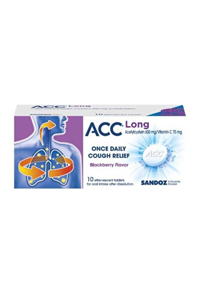 Sandoz ACC LONG 600MG EFFERVESCENT 10'S