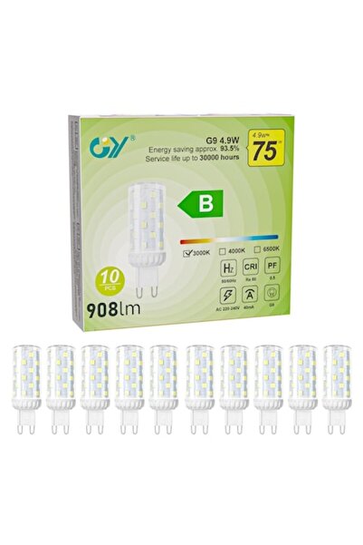 OEM Becuri LED G9 4.9W, GY, 908 lumeni, alb cald 3000K, echivalent 75W, clasa...
