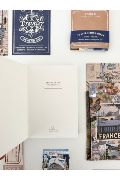 Kağıt Gemi Dükkan Vintage Global Travel Seyahat Temalı 154 Parça Dopdolu Journal Scrapbook Seti/Defter/Washi Bant