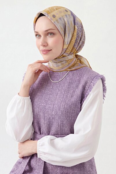 Silk Home Soft Scarf Authentic Gold