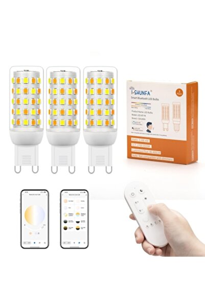 I-Shunfa Bec LED G9, I-SHUNFA, Reglabil inteligent, 4W 400LM, Set de 3 bucăți...