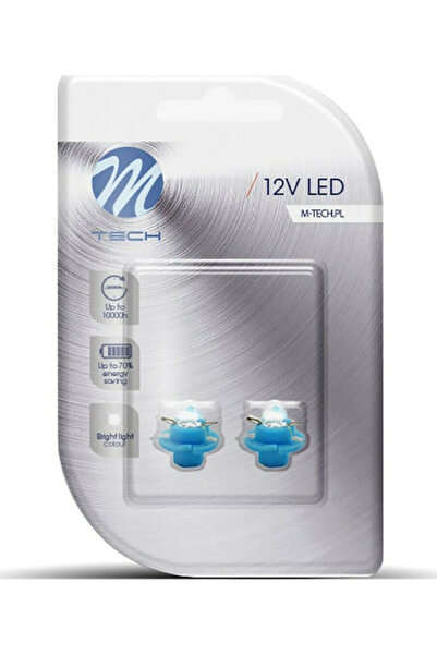 M-TECH Λάμπες Αυτοκινήτου BAX-B8.4D LED Κόκκινο 12V 0.2W 2 τεμάχια