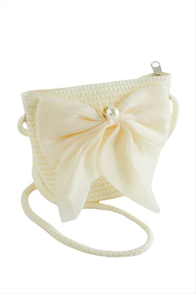 TakÇalıştır Fiyong Pearl Tulle Straw Bag