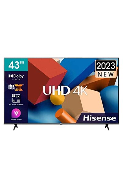 Hisense 4K UHD DLED Smart Television 43Inch (2023 Model) 43A61K Black