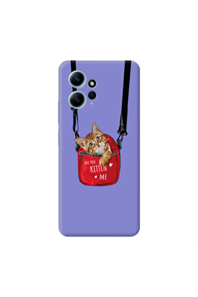 Other Xiaomi Redmi Note 12 4G Kitten Me Purple Colored Silicone TPU Θήκη