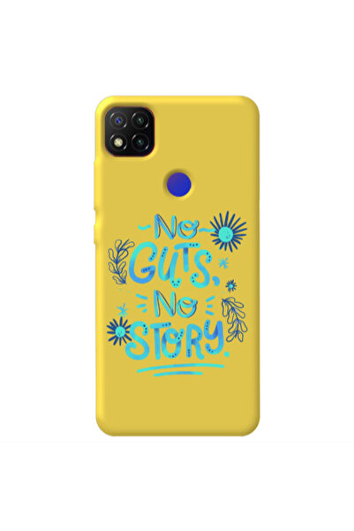 Other Xiaomi Redmi 9c No guts no story Yellow Colored Silicone TPU Θήκη