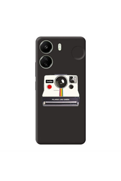 Other Xiaomi Redmi 13C Polaroid land camera Black Colored Silicone TPU Θήκη