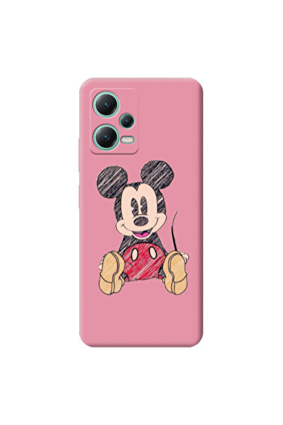 Other Xiaomi Redmi Note 12 Pro 5G Mickey mouse 2 Pink Colored Silicone TPU Θήκη