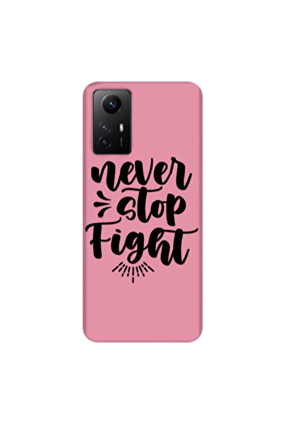 Other Xiaomi Redmi Note 12s Never stop fight Pink Colored Silicone TPU Θήκη