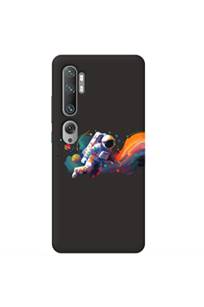 Other Xiaomi Mi Note 10 Rainbow Space Black Colored Silicone TPU Θήκη