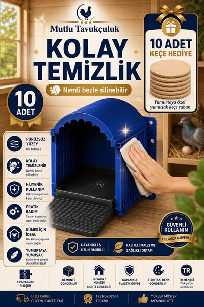 MUTLU TAVUKÇULUK 10 Adet Güvercin Folluğu Plastik Duvara Asılabilir Güvercin ...