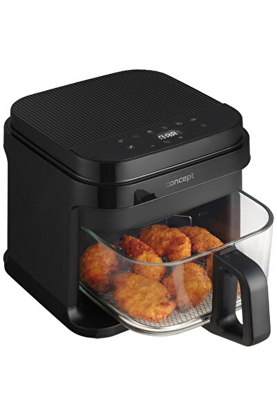 Concept. Airfryer FR5500 1200W 5.5L 7 programe de gatit Negru