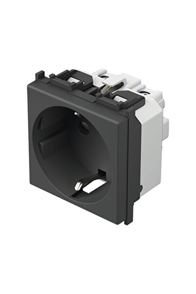 OEM Priză simplă cu împământare TEM, negru